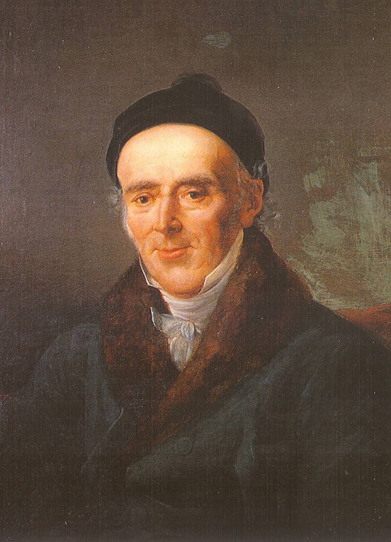 Dr. Samuel Hahnemann im Vintage-Stil mit Website-Farben